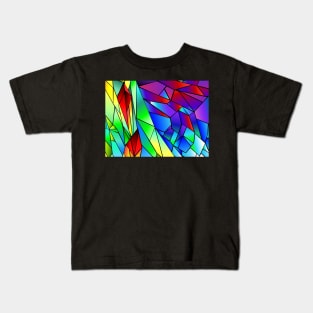 Rainbow polygonal background Kids T-Shirt